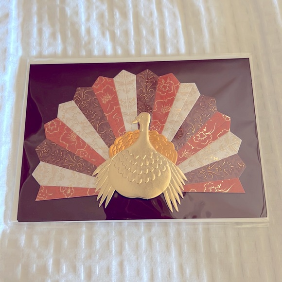 4 Beautiful & Unique Papyrus Thanksgiving Cards - NWT - Picture 4 of 9